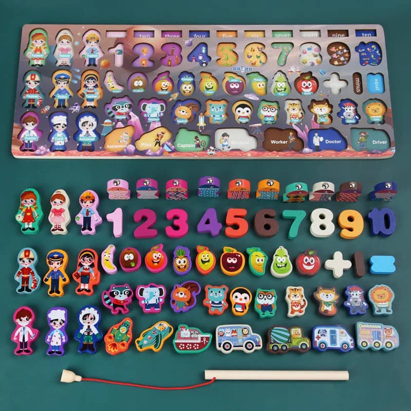 Jeu de puzzle en bois 8 en 1 - Amusant et éducatif à la fois !Jeu de puzzle en bois 8 en 1 - Amusant et éducatif à la fois !