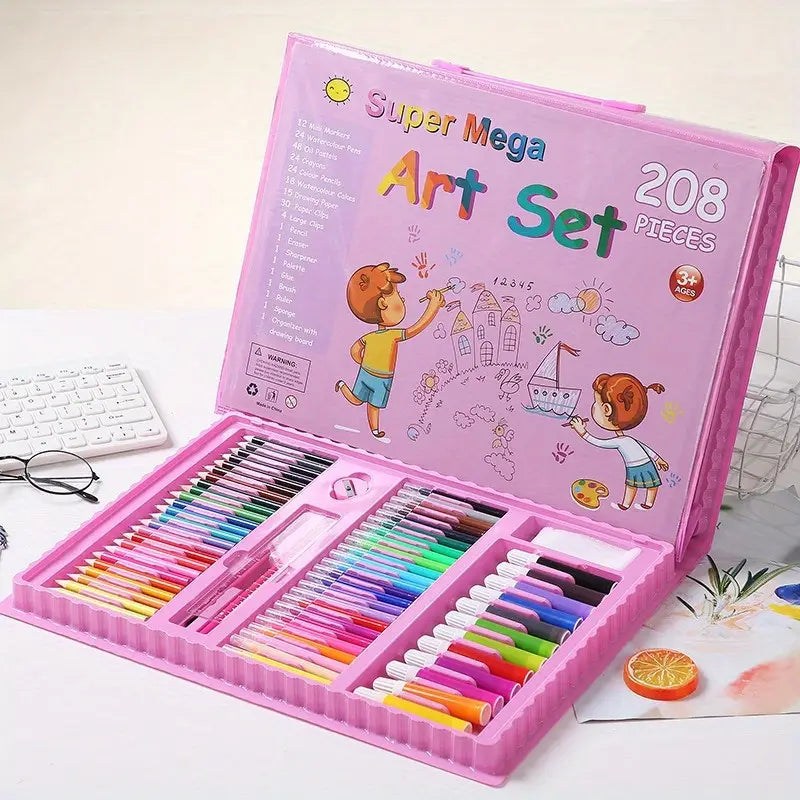 Super Mega Kit Artistique de Haute Qualité – Pack de 208 Pièces