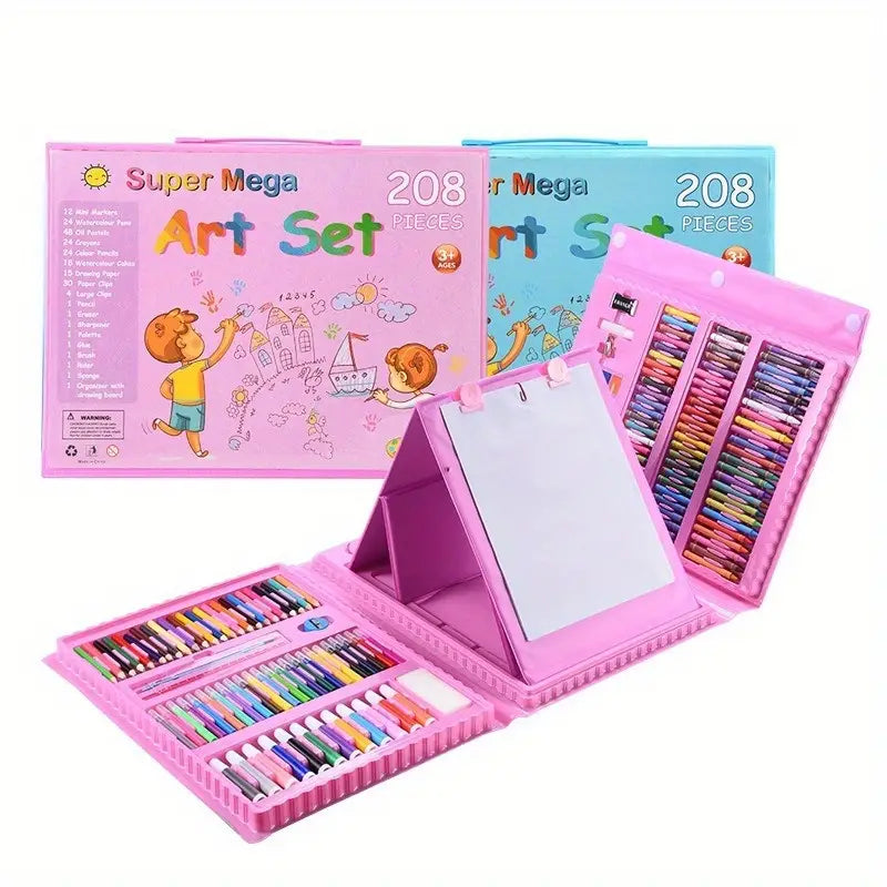 Super Mega Kit Artistique de Haute Qualité – Pack de 208 Pièces