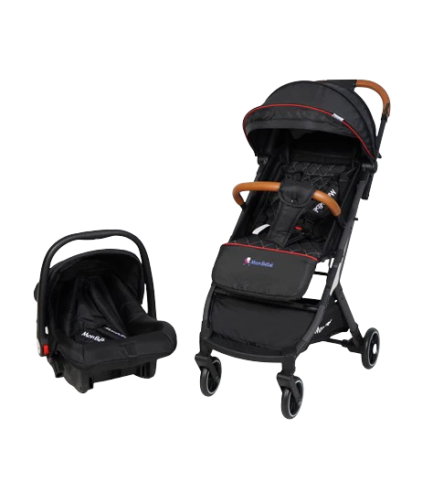 POUSSETTE VALISE AVEC MAXI COSI NOIR – MON BÉBÉ